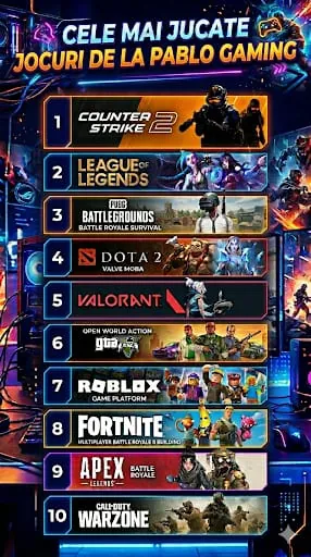 Top Jocuri Pablo Gaming